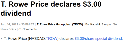 T. Rowe Price Special Dividend 